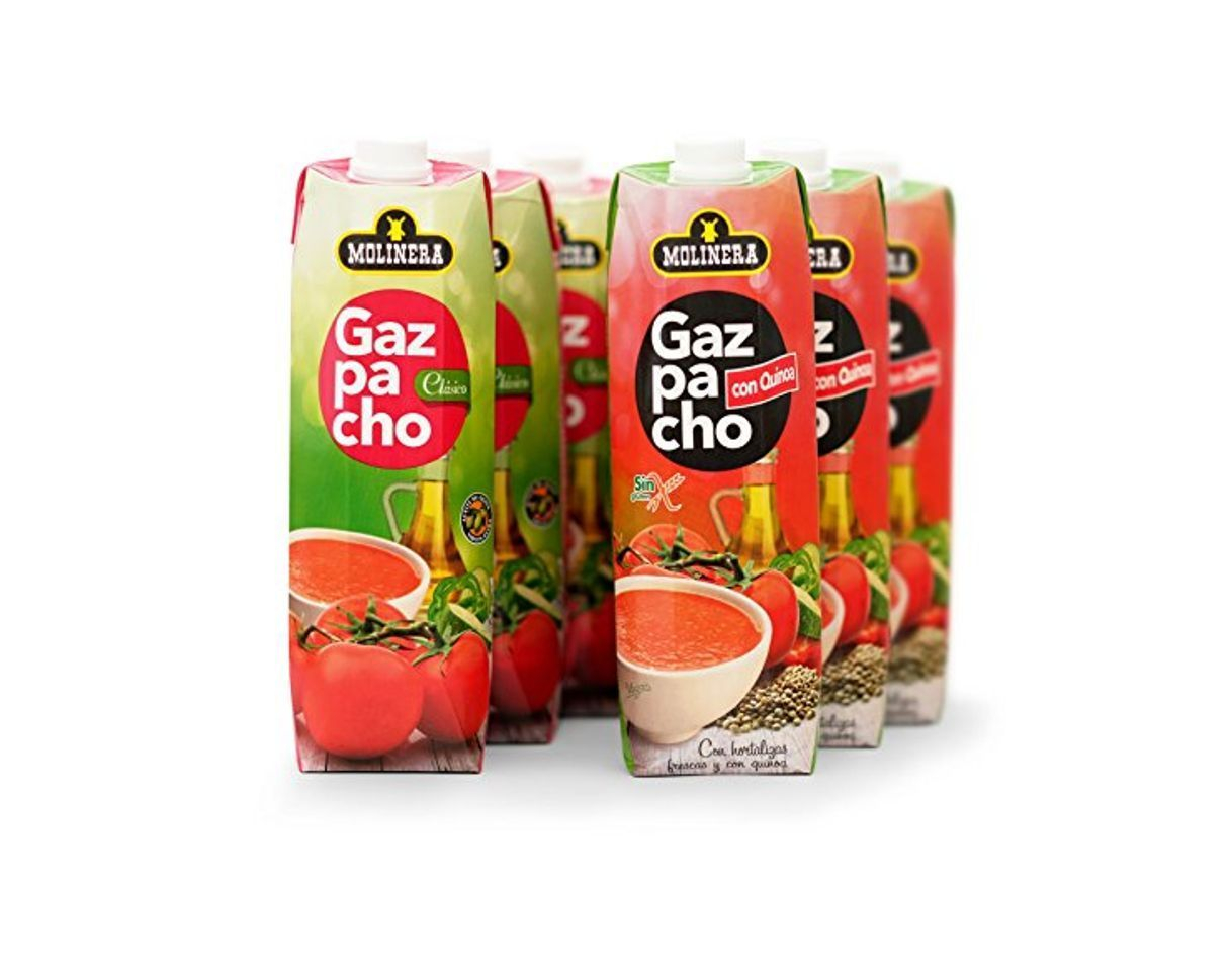 Social Molinera Gazpacho Tradicional y con Quinoa Sopas Frias - Paquete de 6