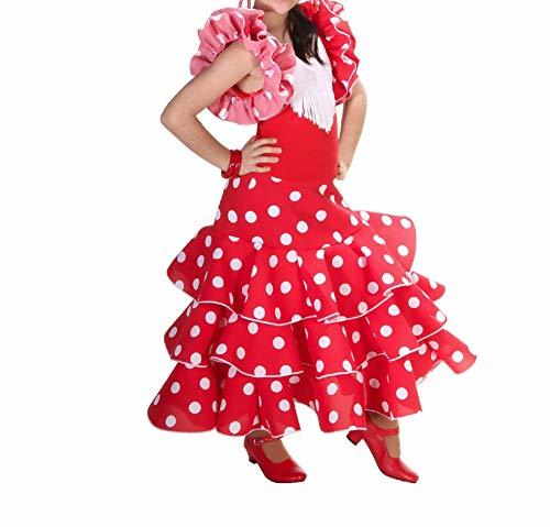 Social Anuka Vestido de niña para Danza Flamenco o sevillanas