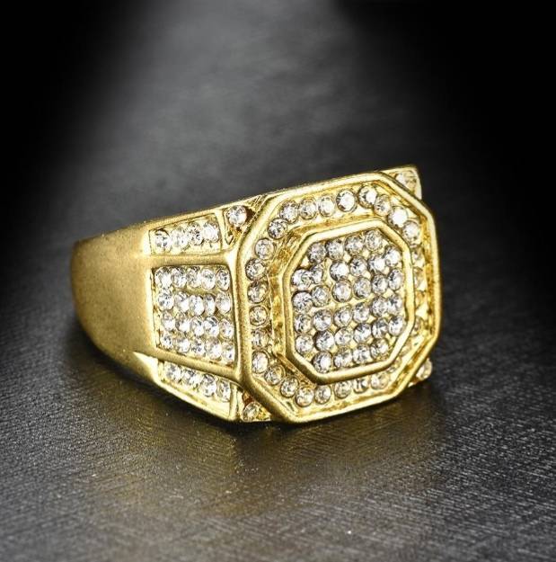 Social Anillo oro con diamantes 