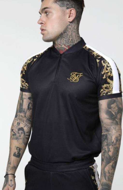 Social Camiseta corta SikSilk negra 