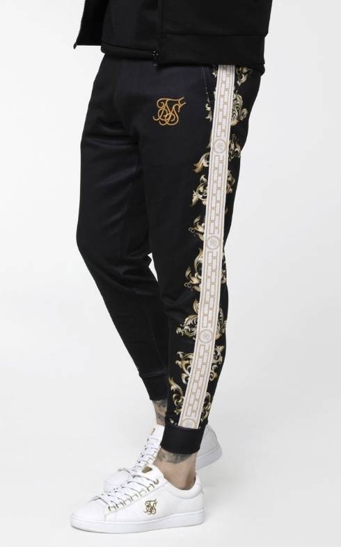Social Pantalón SikSilk Negro Símbolo en oro