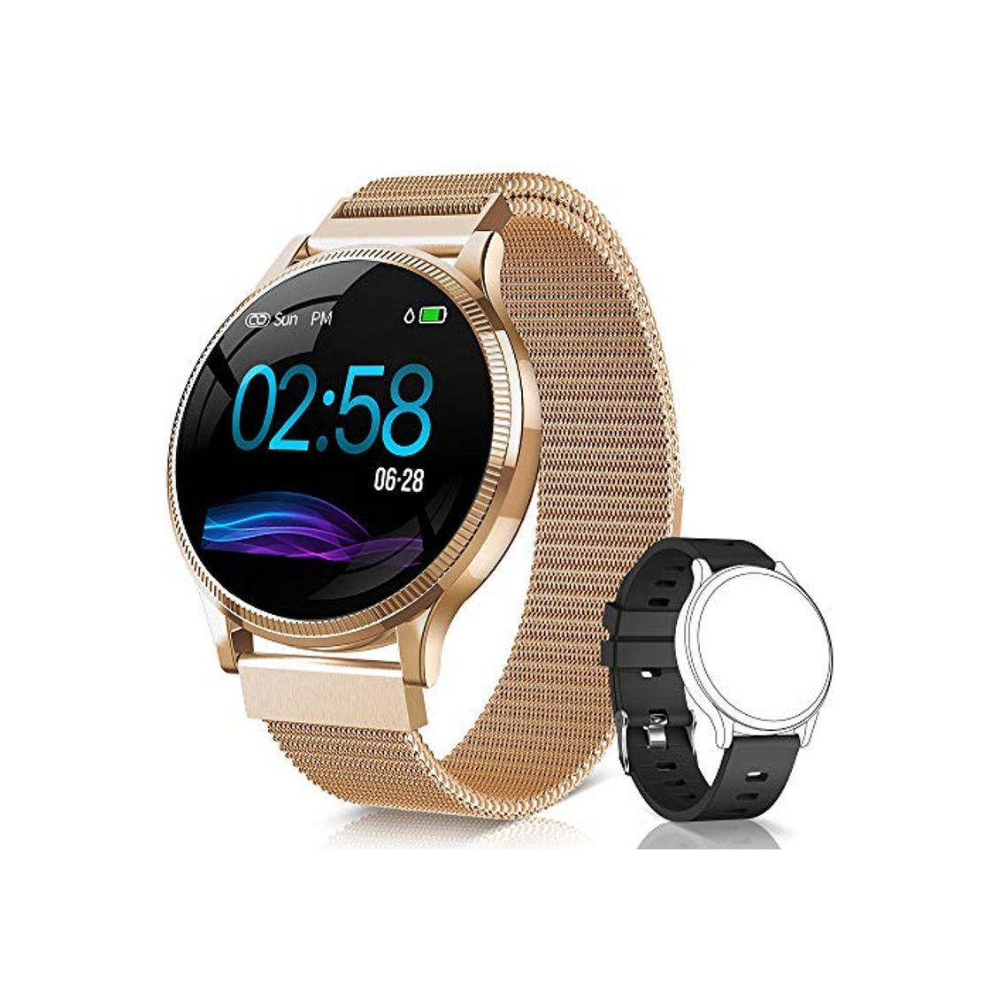 Electrónica NAIXUES Smartwatch, Reloj Inteligente IP67 Pulsera Actividad Inteligente con Pulsómetro, Monitor de