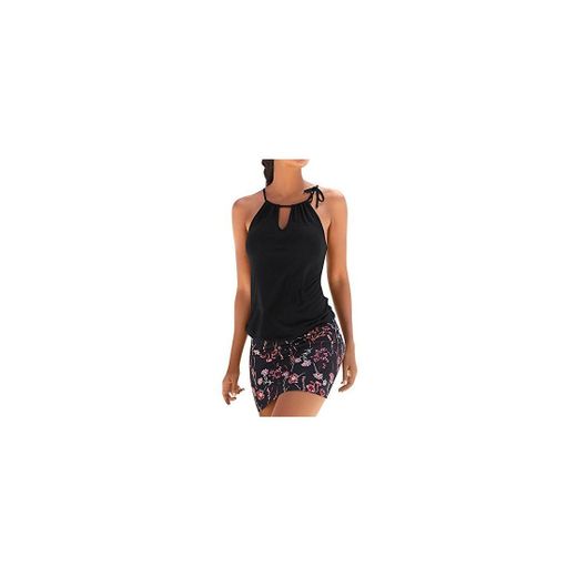 Logobeing Ropa de Mujer Vestidos Falda Chaleco Vestido Mini Playa Sin Mangas