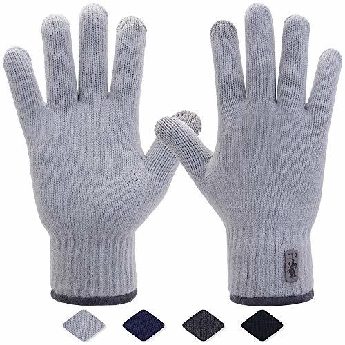 Social Guantes de invierno para hombres Guantes térmicos con pantalla táctil Guantes a