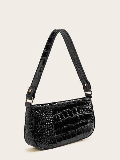 Bolso baguette cocodrilo