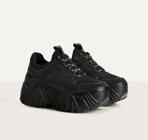 Deportivas negras plataforma XL