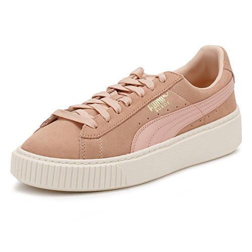 PUMA Mujer Coral/Blanco Ante Platform Zapatillas-UK 6