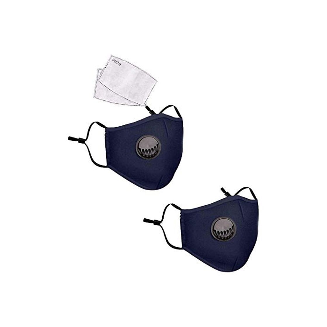 Social 𝐌á𝐬𝐜𝐚𝐫𝐚s Faciales Reutilizables Antipolvo Tapa Bucal Válvula De Filtro De Carbono Tapa De La BocaProtectora Con Junta De 2 Piezas