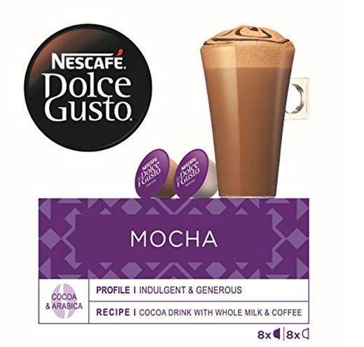 NESCAFÉ Dolce Gusto Café Mocha, Pack de 3 x 16 Cápsulas -