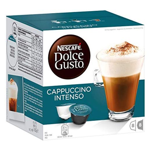 Nescafé Dolce Gusto Cappuccino Intenso, Cápsulas, Café con Leche, Café, 96 Cápsulas