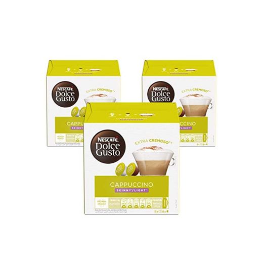 Nescafé Dolce Gusto - Cappuccino Light - 3 Paquetes de 16 Cápsulas