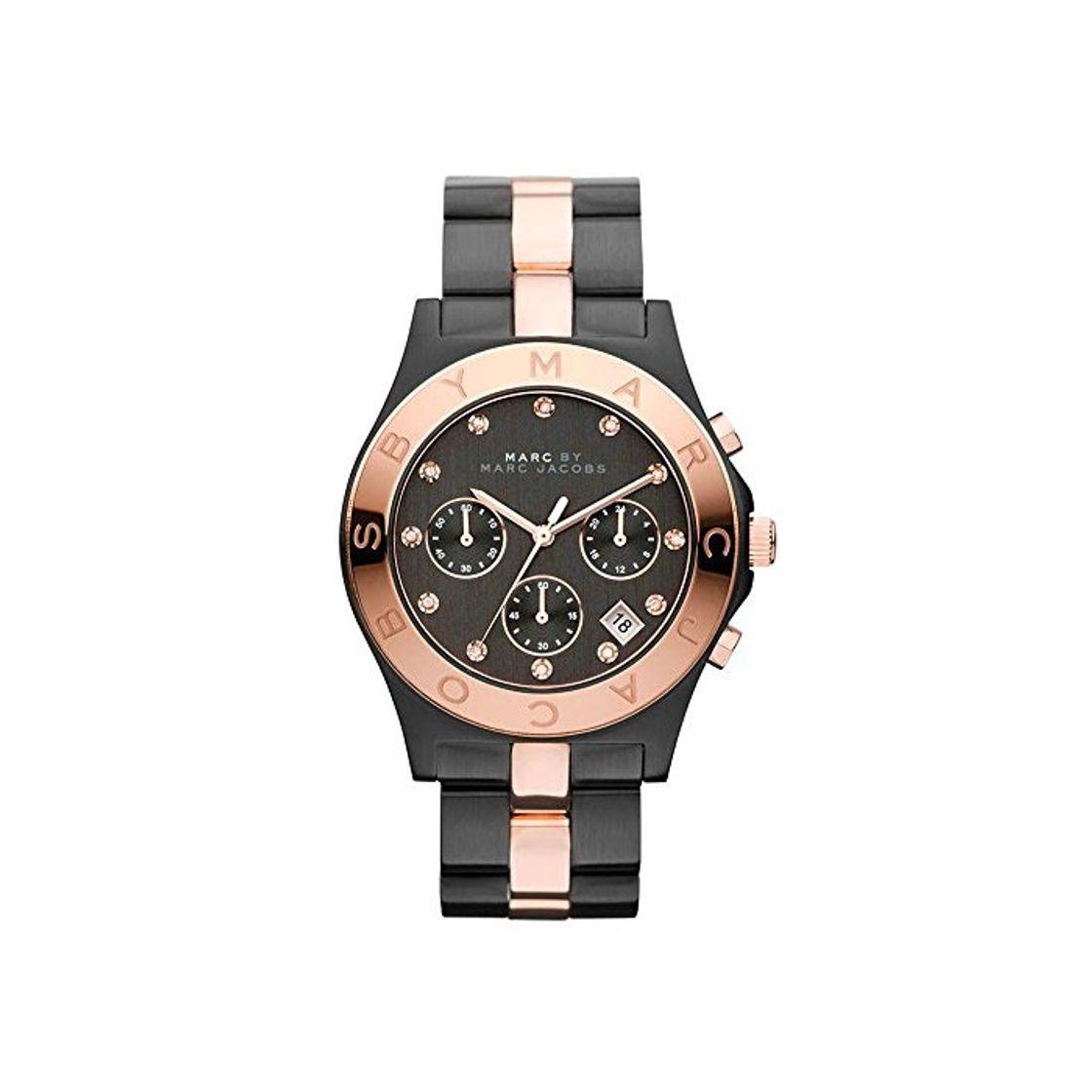 Product Marc by Marc Jacobs MBM3180 Women's Black Dial Two Tone Steel Chronograph Watch