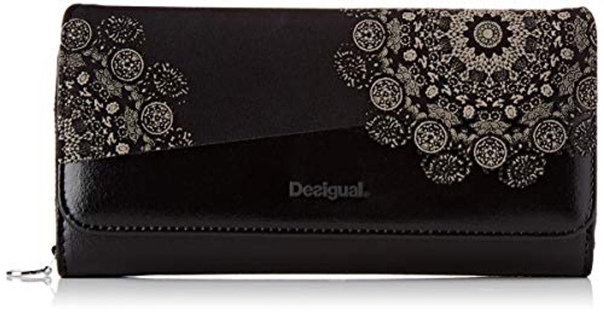 Producto Desigual Wallet 2tones Maria, Monedero Motivos Metálico para Mujer, Negro