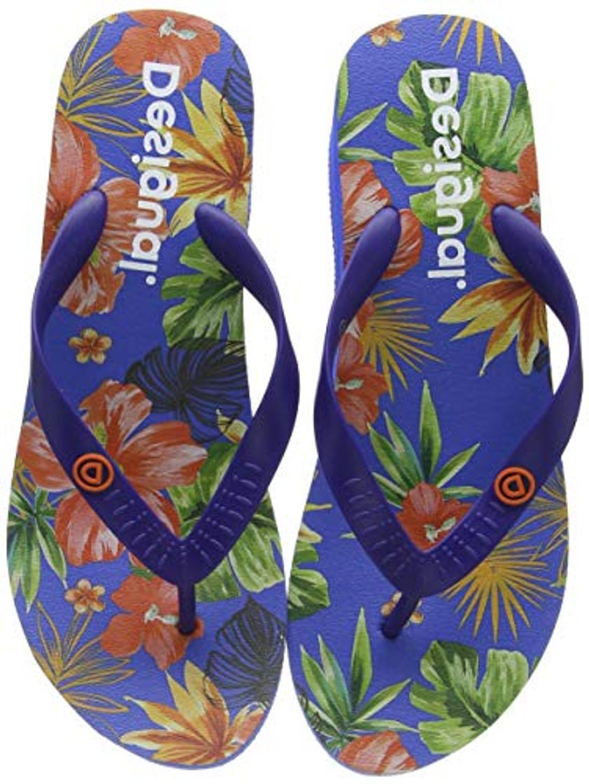 Producto Desigual Shoes Lola Tropical, Chanclas para Mujer, Azul