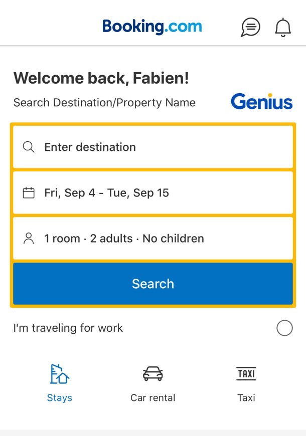 App Booking.com - Ofertas de viaje