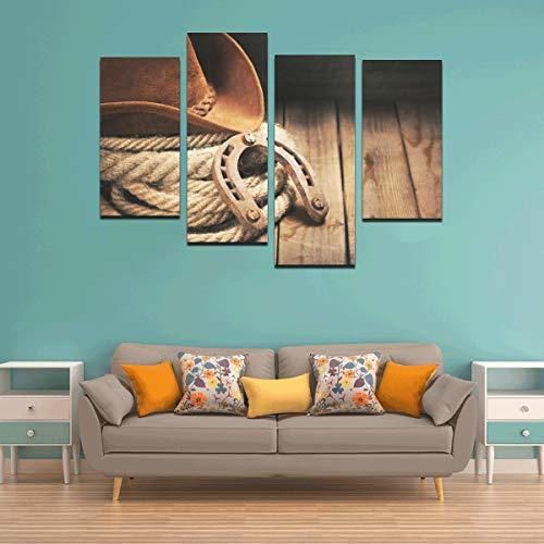 4 Piezas Moda Decoración de Pared Sombrero de Vaquero Salvaje Oeste Americano