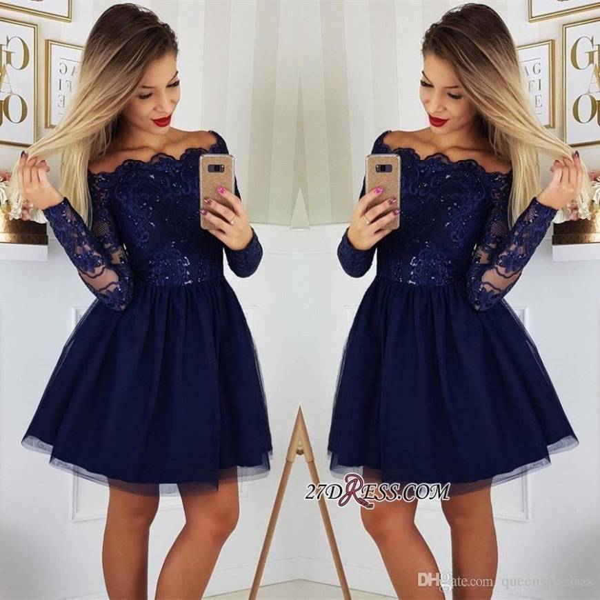 Fashion DHgate
Modelos De Vestidos Curtos 2019 Mangas Compridas Lace