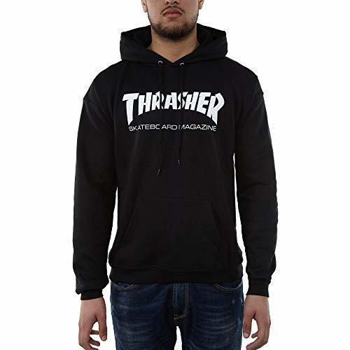 SUDADURA CON CAPUCHA THRASHER SKATE MAG NEGRO - M