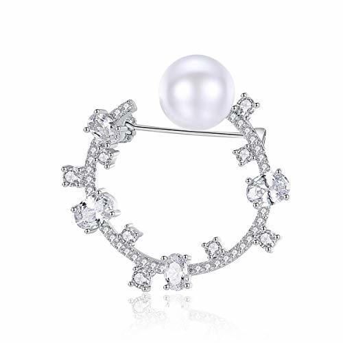 CBCJU Avon Broche de Moda Coreana con Incrustaciones de Perlas de circonio