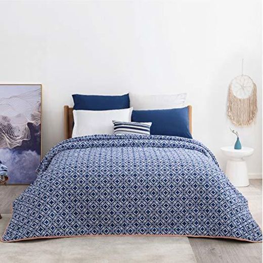 Places Bedsure Colchas Cama 135 de Verano Ázul 240x260 cm Estampada