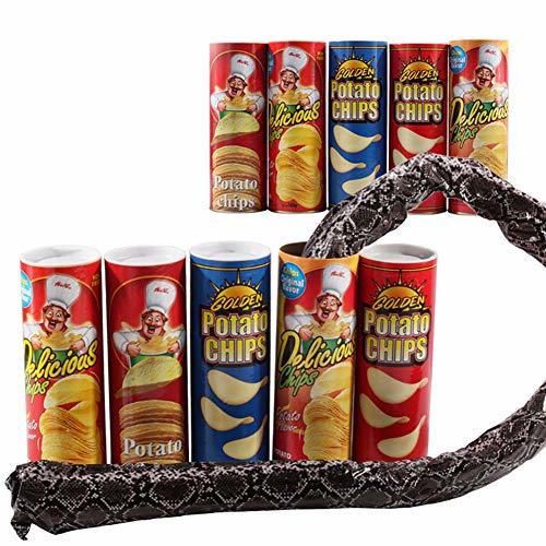 Newin Star Tricky Toys serpiente de patata Chip puede saltar falsa serpiente