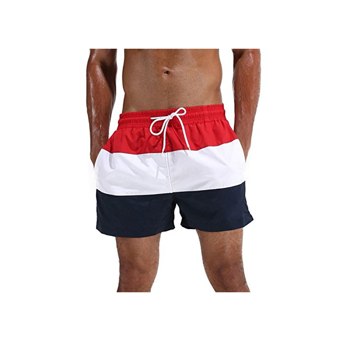 Arcweg Bañador Hombre Chico Playa Poliéster Pantalon Corto Hombre Deporte Secado Rápido Bañadores Natacion Ligero Moda Shorts Rojo Etiqueta L