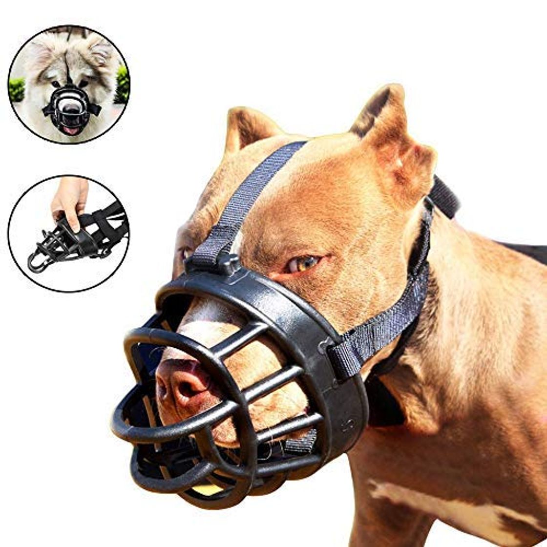 Social gudong Bozal para Perros, bozales de Silicona de Cesta Suave para Perros,