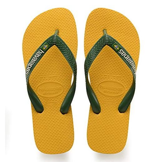 Havaianas Brasil Logo Chanclas Unisex adulto, Amarillo