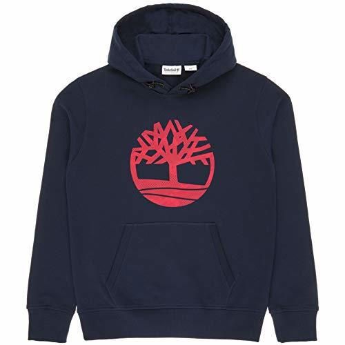 Timberland Hoodie Sweat Sudadera con Capucha Hombre Azul