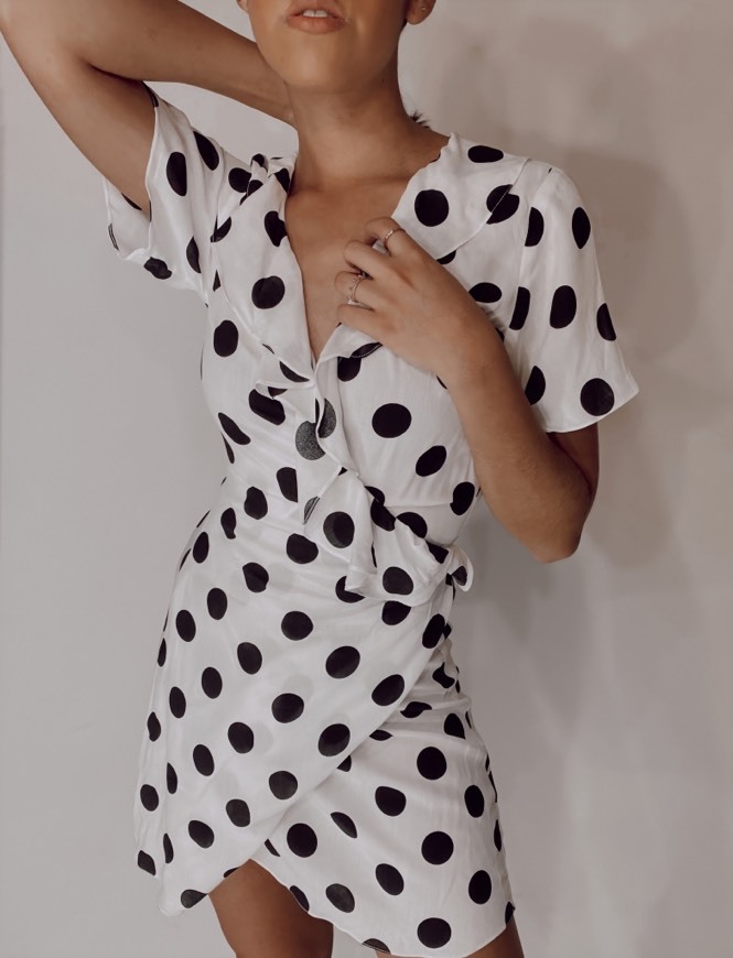 Fashion BLACK DOTS DRESS 