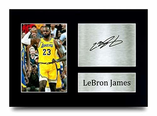 HWC Trading Lebron James Los Angles Lakers - Póster con autógrafo Impreso