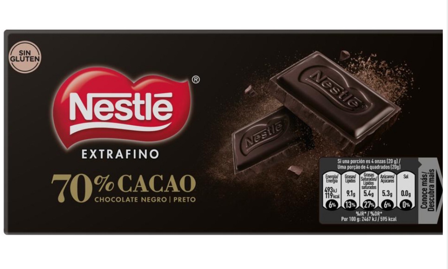 Fashion Chocolate Negro Nestlé 70% cacau 