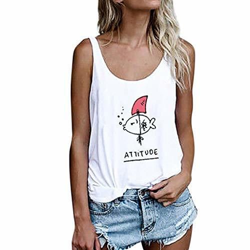 Luckycat Ropa Mujeres Camisetas sin Mangas Tank Top