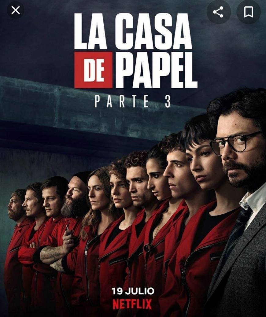 Película Casa de papel 