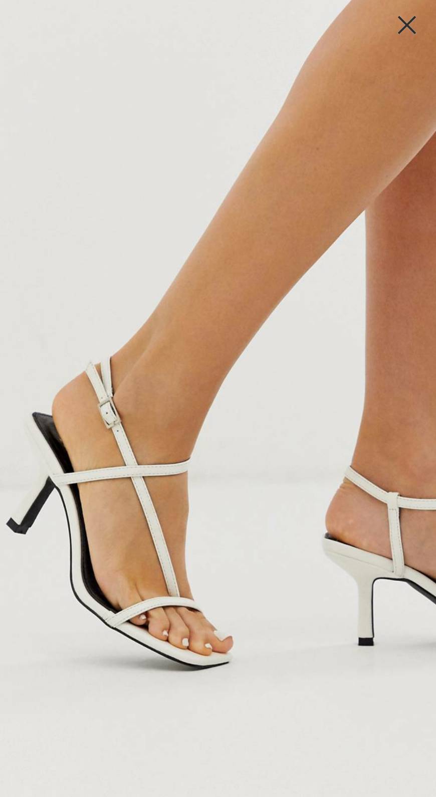 Product Sandalias blancas de tacón bajo de ASOS