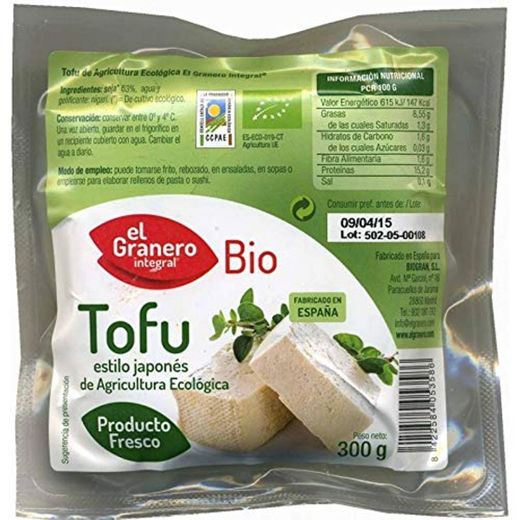 Biogran Fresco Tofu Estilo JaponS 1 Kg Bio Granero 1 Unidad 1000
