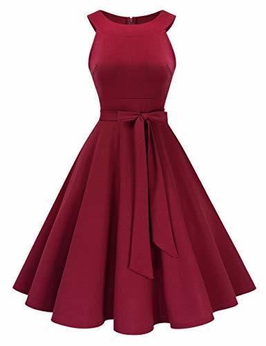 Social KOJOOIN Vintage 1950 - Vestido de cóctel de Noche sin Mangas