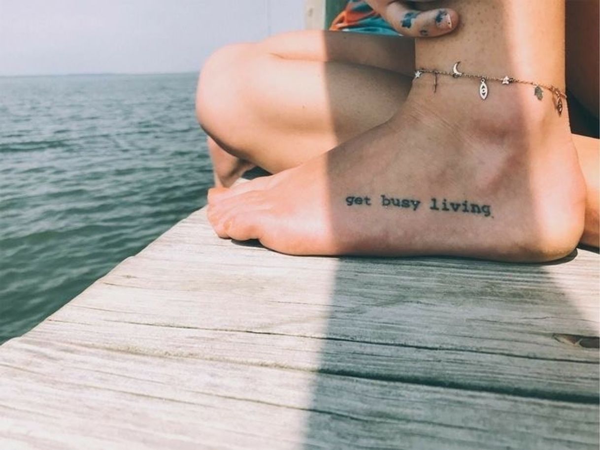 Social Tattoo “get busy living”