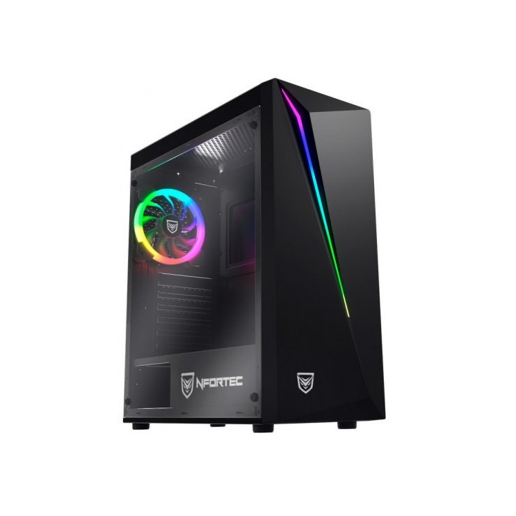 Products Nfortec Lynx Cristal Templado USB 3.0 RGB Negra