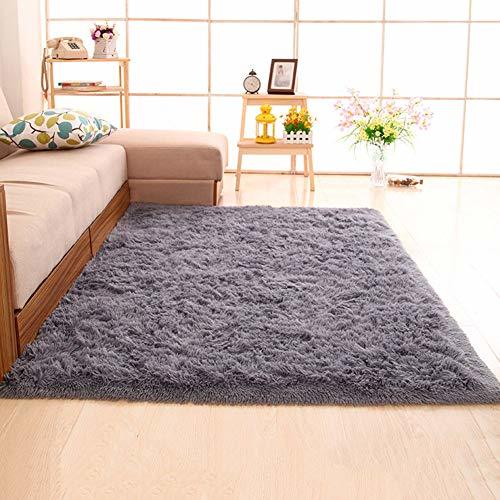 FinWell Modern Living Room Rugs Bedroom Soft Shaggy Carpet Anti-Slip Fluffy Plush