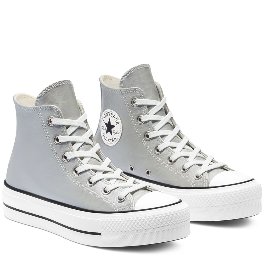 Social Women's Metallic Classics Platform Chuck Taylor All Star High Top ...
