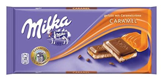 Milka Milk Chocolate with Caramel Filling 100 g