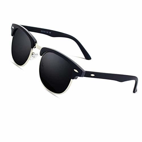 Fashion CGID Gafas de sol polarizadas retro medio marco clásico para Hombre y