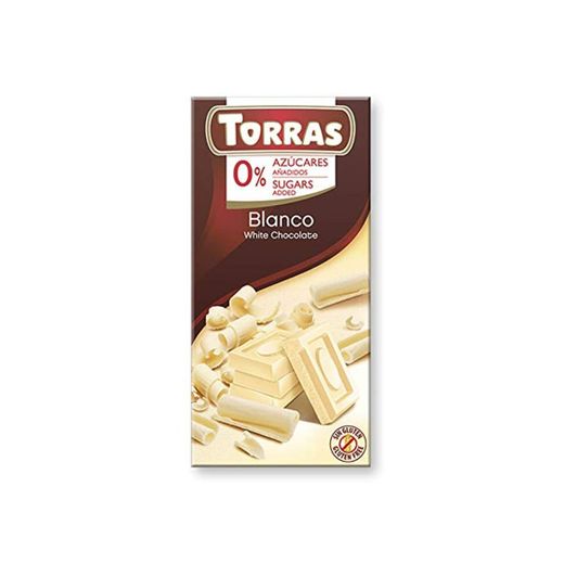 Chocolate Blanco sin Azúcar Torras 75 g