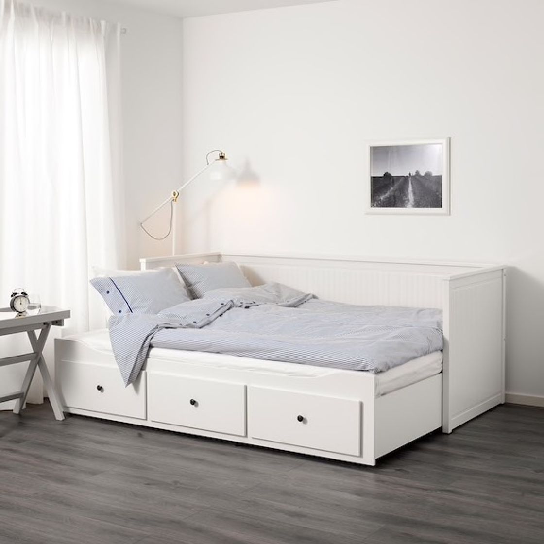 Moda HEMNES
Estructura diván con 3 cajones, blanco, 80x200 cm😍