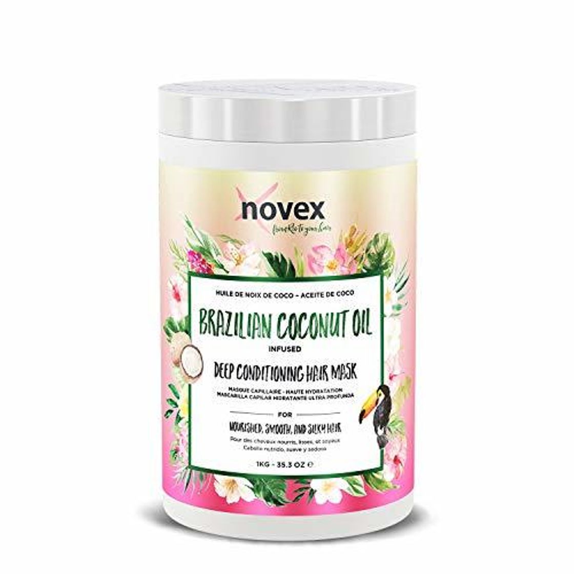 Social Novex - Mascarilla para el Pelo con Aceite de Coco