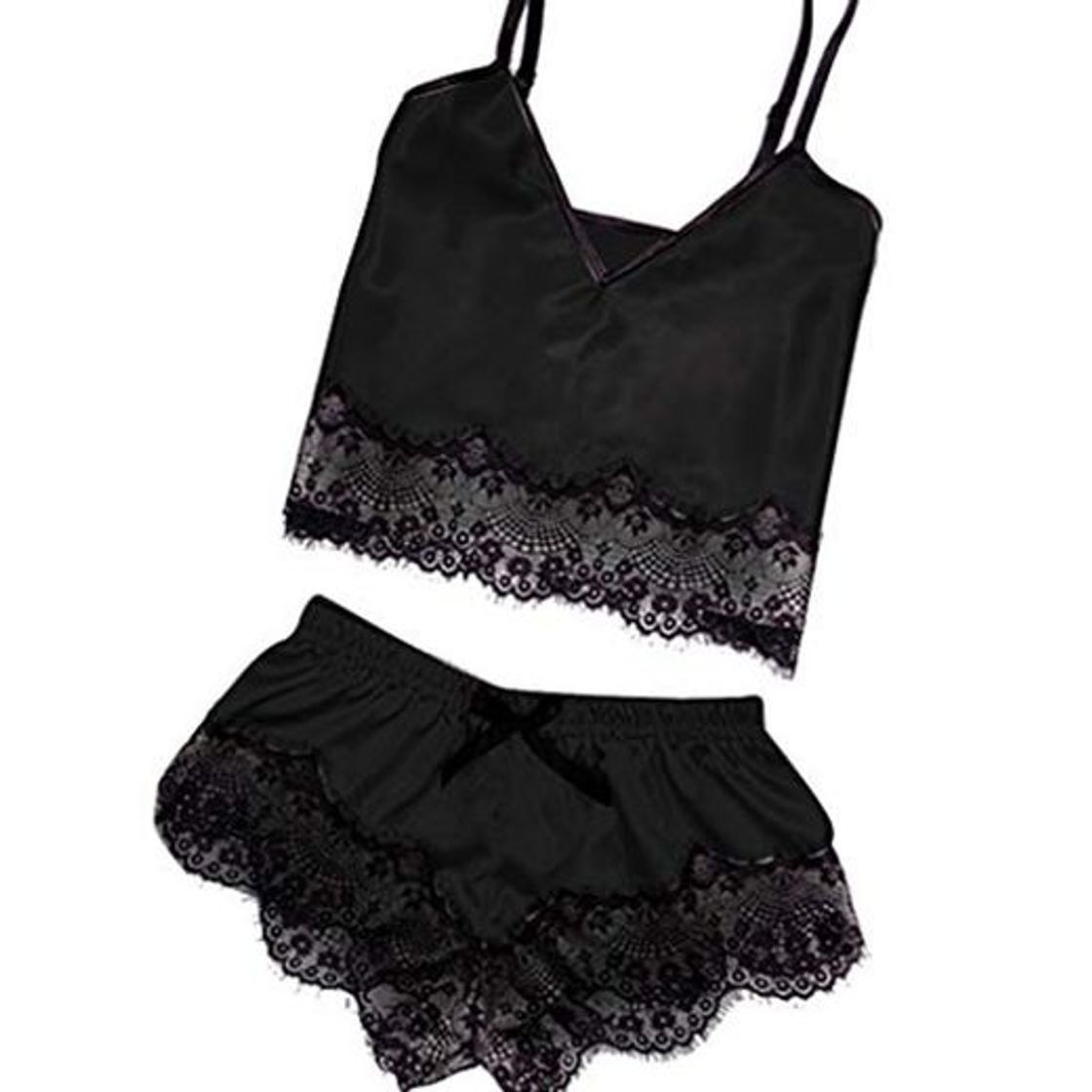 Social Proumy Pijama Dos Piezas Verano Mujer Camisola de Encaje Sexy Bata Floral