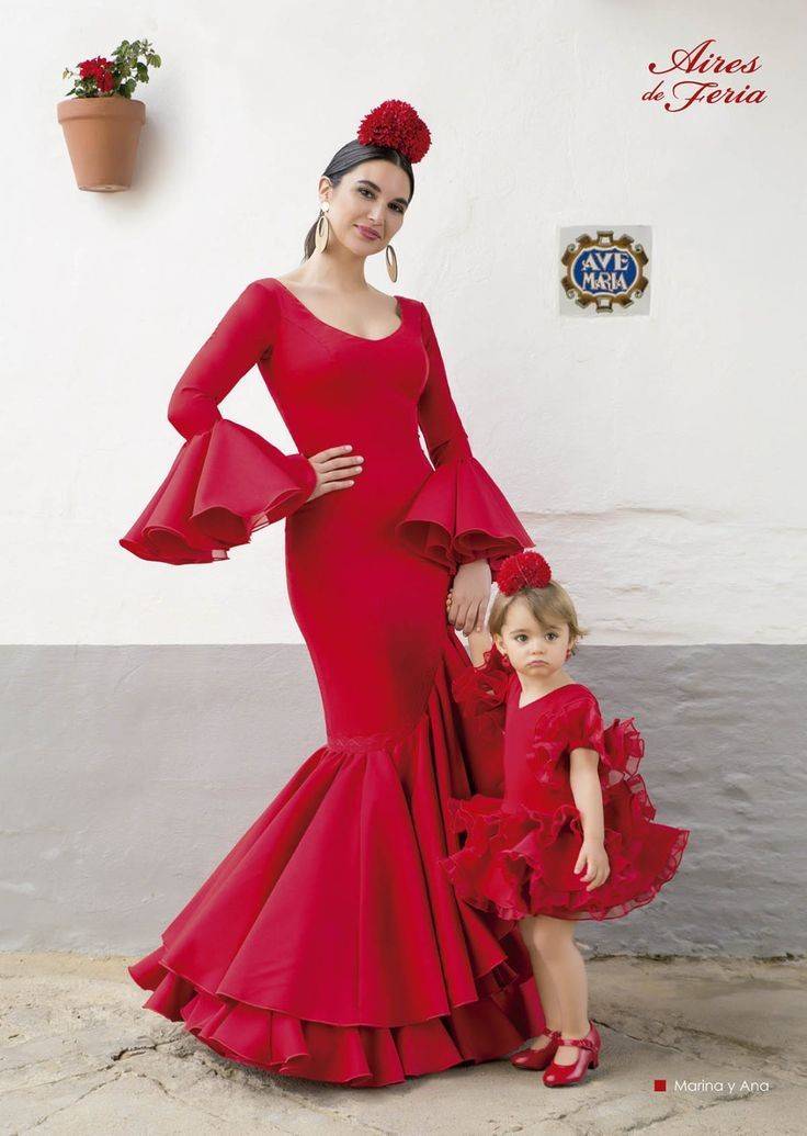 Moda Vestido de flamenca rojo