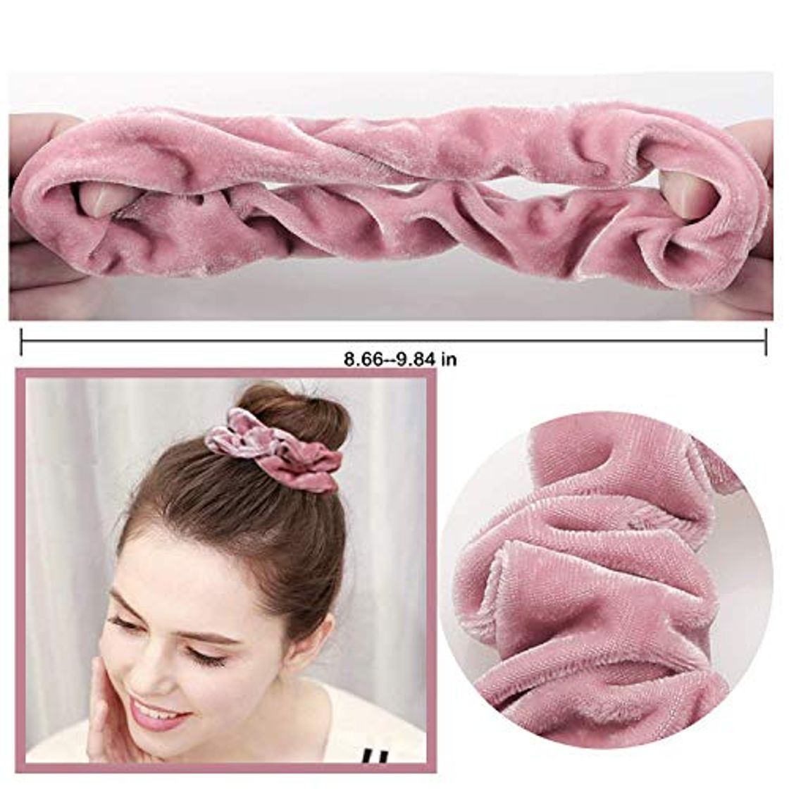 Producto Sinwind 20pcs Scrunchies Terciopelo elástico pelo bandas Lazos para el cabello Terciopelo