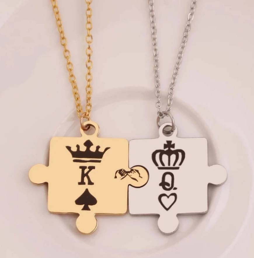 Producto Collares King y Queen de acero inoxidable 